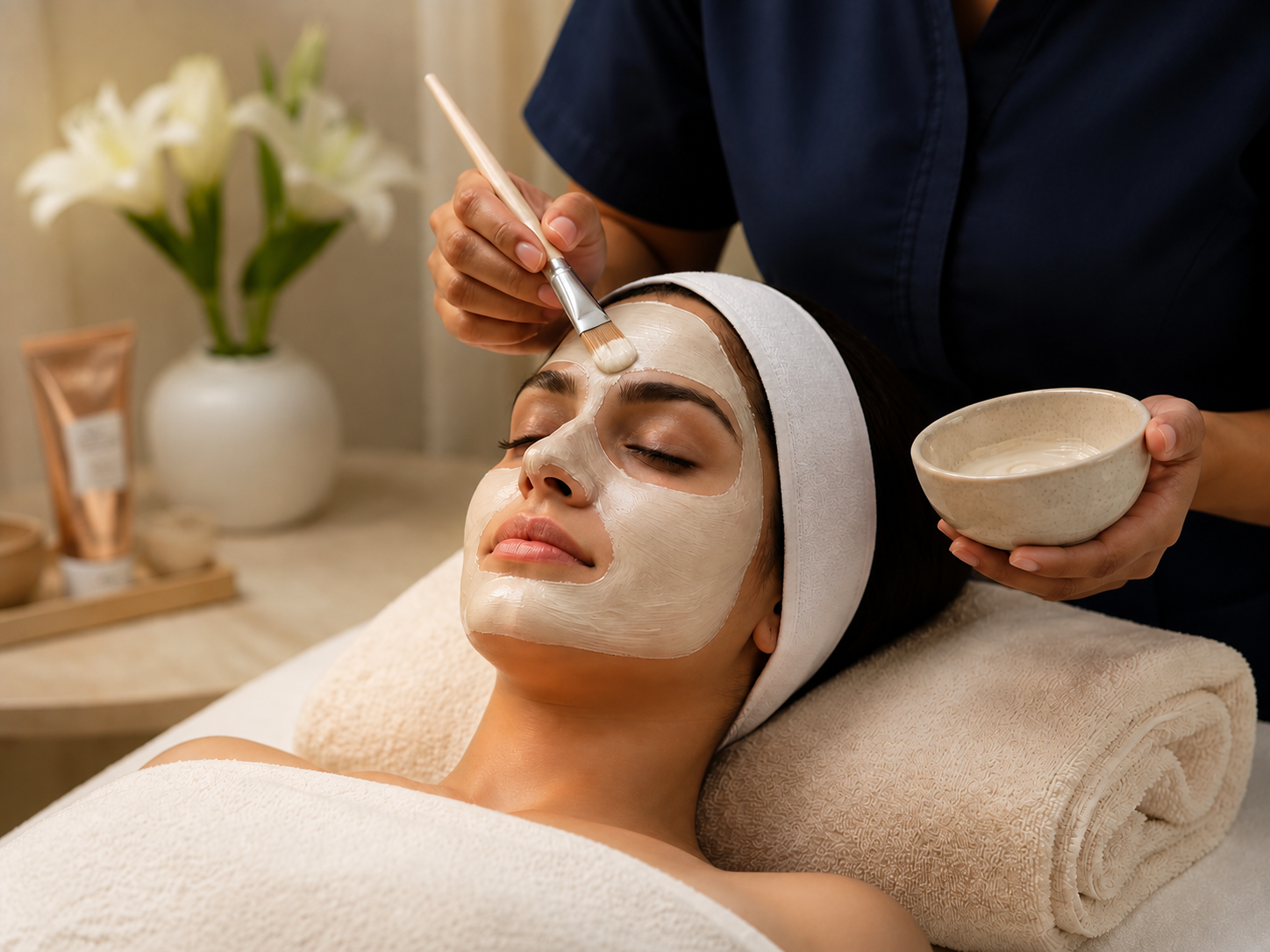 De-tanning and brightening facial