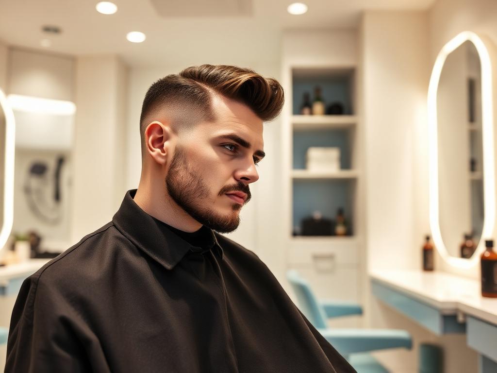 Men's grooming and haircut